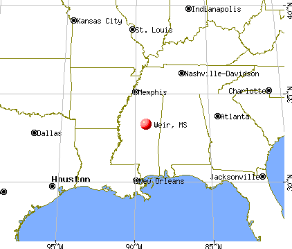 Weir, Mississippi map