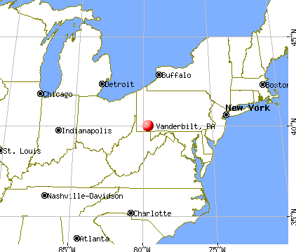 Vanderbilt, Pennsylvania map