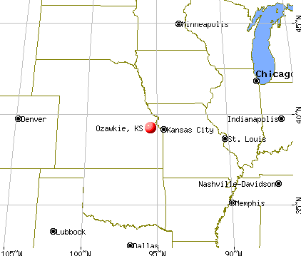 Ozawkie, Kansas map
