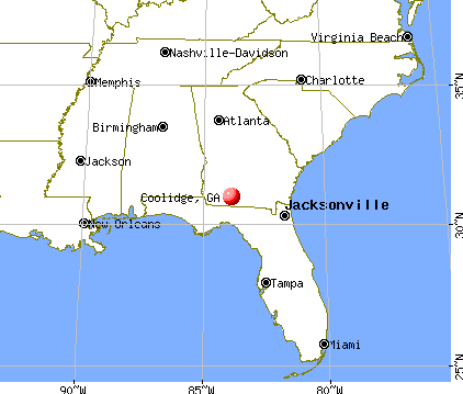 Coolidge, Georgia map