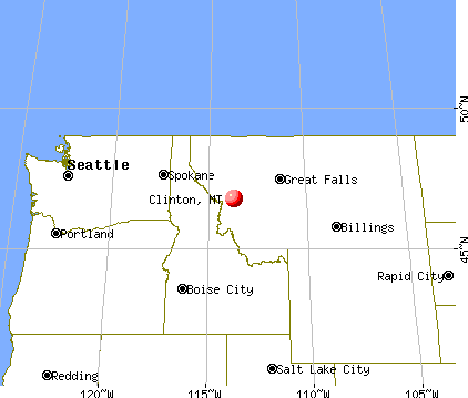 Clinton, Montana map