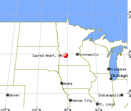 Sacred Heart, Minnesota map