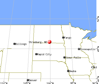 Strasburg, North Dakota map