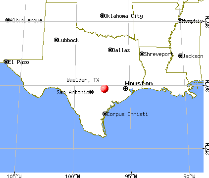 Waelder, Texas map