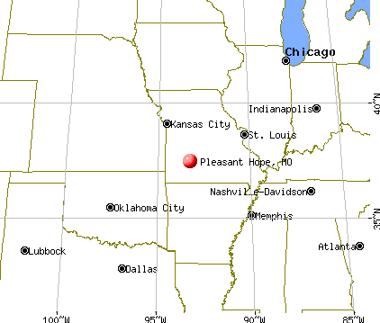 Pleasant Hope, Missouri map