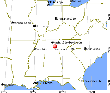 Wartrace, Tennessee map