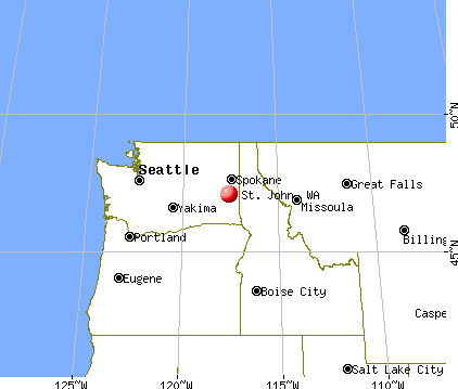 St. John, Washington map
