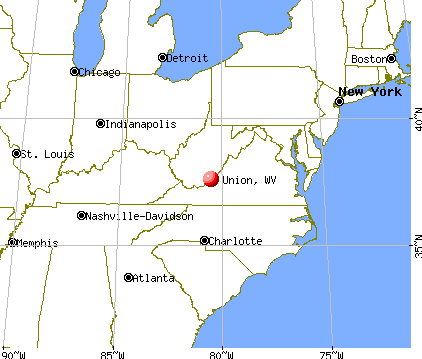 Union, West Virginia map