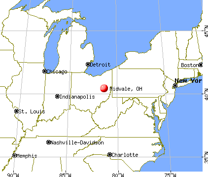 Midvale, Ohio map