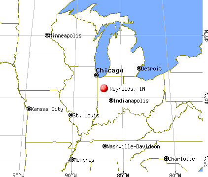 Reynolds, Indiana map