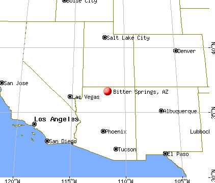 Bitter Springs, Arizona map