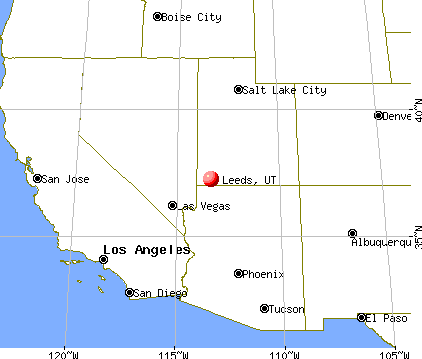 Leeds, Utah map