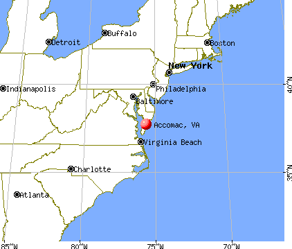 Accomac, Virginia map