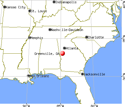 Greenville, Georgia map