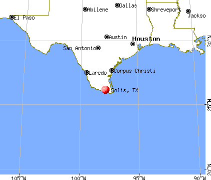 Solis, Texas map