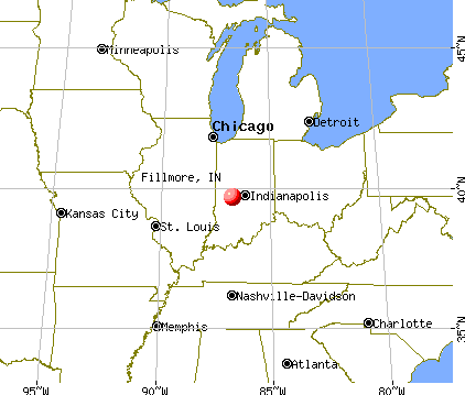 Fillmore, Indiana map