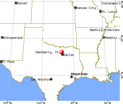 Hackberry, Texas map