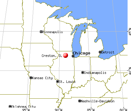 Creston, Illinois map