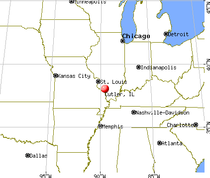Cutler, Illinois map