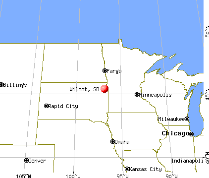 Wilmot, South Dakota map