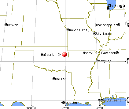 Hulbert, Oklahoma map