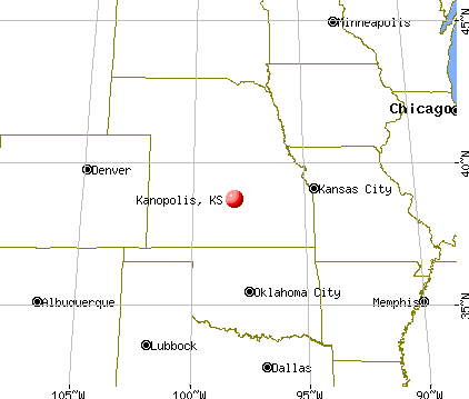 Kanopolis, Kansas map
