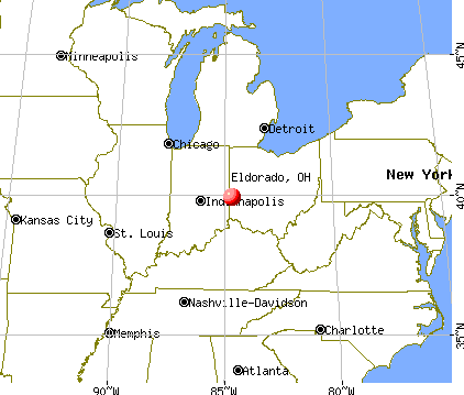 Eldorado, Ohio map