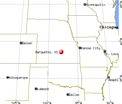 Marquette, Kansas map