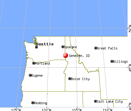 Genesee, Idaho map