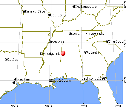 Kennedy, Alabama map