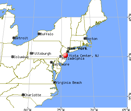 Vista Center, New Jersey map
