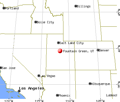 Fountain Green, Utah map