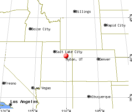 Myton, Utah map