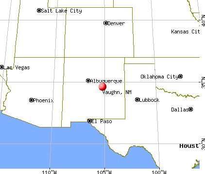 Vaughn, New Mexico map