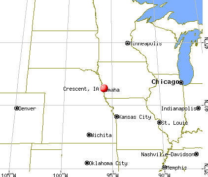 Crescent, Iowa map