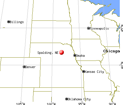 Spalding, Nebraska map