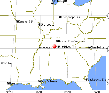 Ethridge, Tennessee map