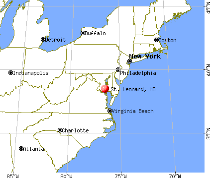 St. Leonard, Maryland map