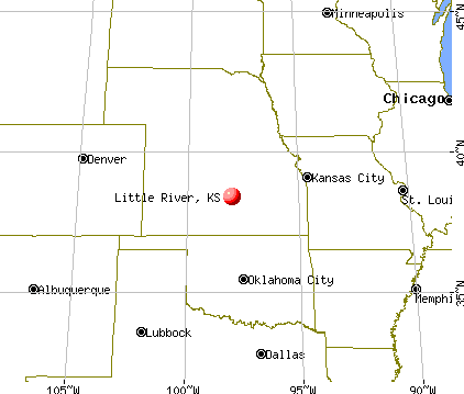 Little River, Kansas map