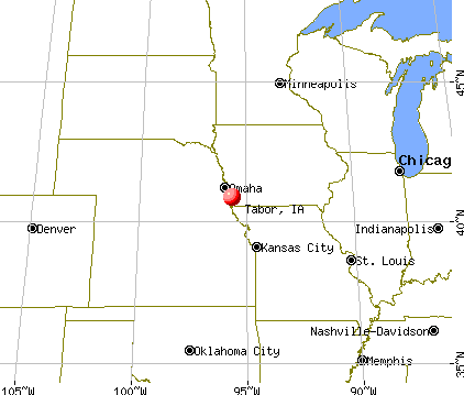 Tabor, Iowa map