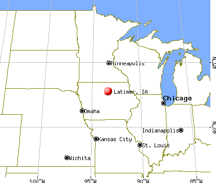 Latimer, Iowa map