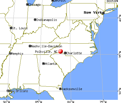Polkville, North Carolina map