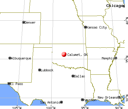 Calumet, Oklahoma map