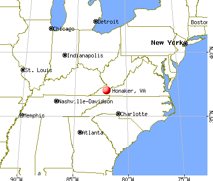 Honaker, Virginia map