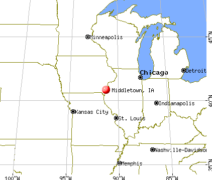 Middletown, Iowa map