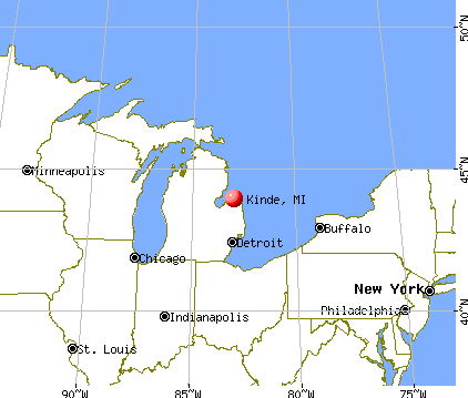 Kinde, Michigan map
