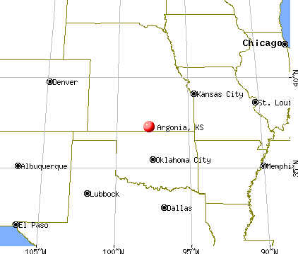 Argonia, Kansas map