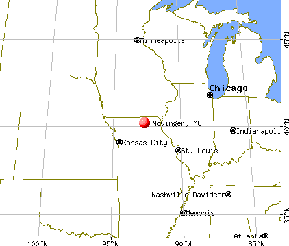 Novinger, Missouri map