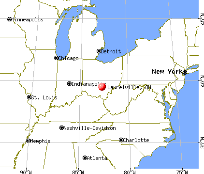Laurelville, Ohio map