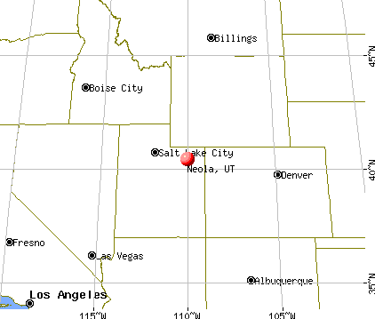 Neola, Utah map
